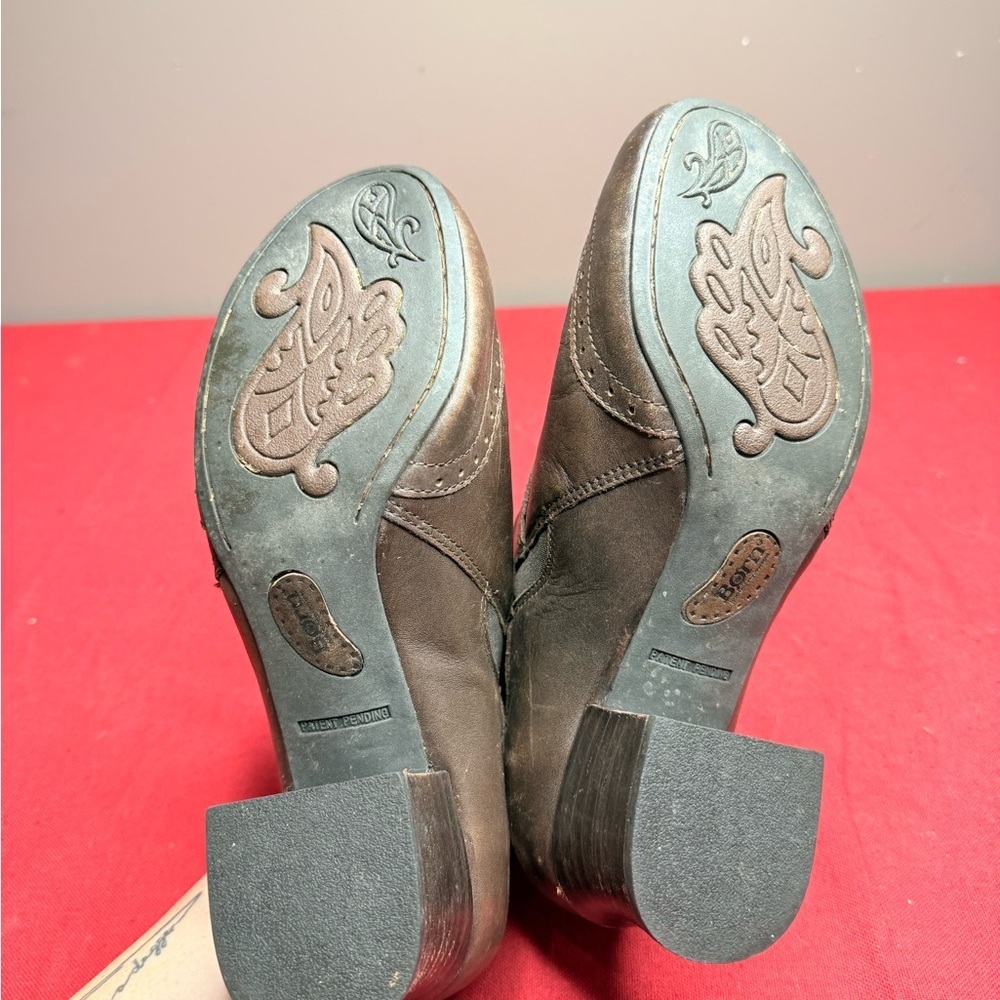 Born Dark Brown Leather Wingtip Slip-On Flats - Picture 5 of 5